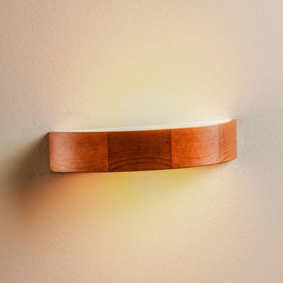 Lamkur Wandlamp Kerio, breedte 40,5 cm, rustiek grenen
