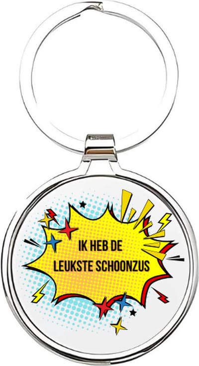 Akyol - Ik heb de leukste schoonzus Sleutelhanger - zus - De liefste schoonzus - Schoonzus sleutelhanger - Zussen sleutelhanger - Sleutelhanger zus - Familie sleutelhanger - verjaardagscadeautje - Zus cadeau - Sister - zusje - 4 x 7,5 CM