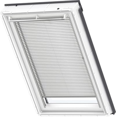 VELUX Jaloezie (PAL) voor VELUX Dakramen MK06, Zilveren Kozijn, Handbediend, Wit