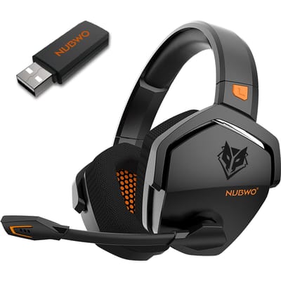 NUBWO G06 Draadloze Gaming Headset voor PS5 PS4 PC Laptop Ruisonderdrukkende Over-Ear Hoofdtelefoon met Microfoon zwart