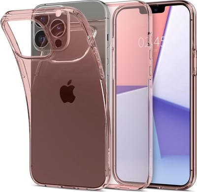 Spigen Crystal Flex Hoesje Geschikt voor Apple iPhone 13 Pro Max Transparant Roze