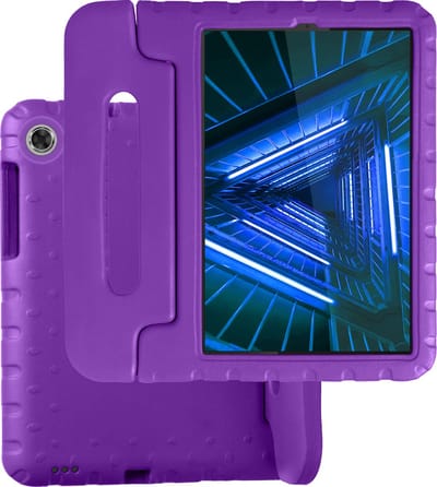 Hoesje Geschikt voor Lenovo Tab M10 FHD Plus (2e / 2nd Generatie) - Kinderhoes Shockproof Bumper - Kidsproof Case - Tablet Hoes - Kinder Hoes Cover - Paars