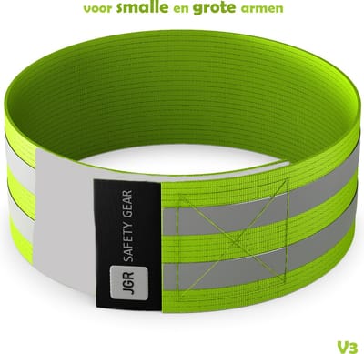 JGR - Sportarmband Reflecterend - Hardloopband verlichting (licht reflectie) - Hardloop Verlichting Veiligheidsband - JGR safety gear - Voor groot en klein! - Geel