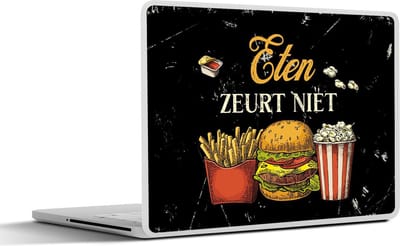 Laptop sticker - 13.3 inch - Eten - Saus - Tekst - 31x22,5cm - Laptopstickers - Laptop skin - Cover - Cadeau voor vrouw - Cadeau voor man