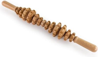 Asferische anti-cellulitis roller voor verstevigende massagetherapie - 100% natuurlijk hout - maderotherapie