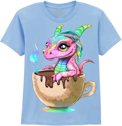KIDS Draak Cappuccino Dragon The Coloured House KIDS T-shirt XL