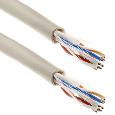 BeMatik - Netwerkkabelbatterij UTP LAN-categorie cat.6 24AWG CCA star grijs 100m