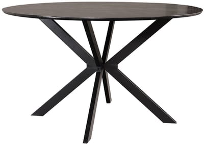 Eettafel rond Ronsi zwart 130cm ronde tafel MDF eetkamertafel