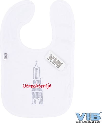 VIB® - Slabbetje Luxe velours - Utrechtertje - Babykleertjes - Slabbetjes - zwangerschap aankondiging - baby aankondiging