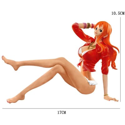 Anime One Piece Figurine Sexy Nami Version Assise Princesse. Figurines PVC Modèles Jouets Accessoires Auto Décoration Voiture 10.5cm