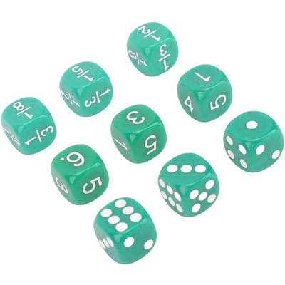 Ensemble de 30 dés standard à 6 faces de 16 mm en plastique pour jeu de société éducatif, jeu de mathématiques pour la maison blue