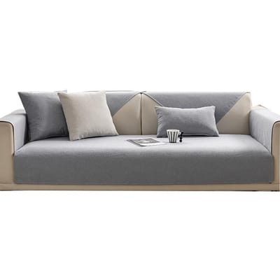 Betaalbare Luxe Stijl Bankkussen Modern Eenvoudig en High-End Leer Antislip Bankkussen Chenille Vier Seizoenen Universele Hoes 70*70