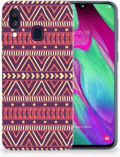 Samsung Galaxy A40 TPU bumper Aztec Paars