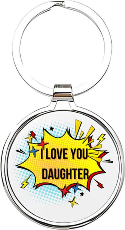 Akyol - I love you daughter Sleutelhanger - dochter - De liefste dochter - Dochter sleutelhanger - kind sleutelhanger - Sleutelhanger dochter - Familie sleutelhanger - cadeautje - Dochter cadeau - girl - de liefste dochter - 4 x 7,5 CM