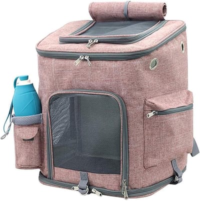 Huisdier Rugzak - Reisdrager - Veilig Vervoer - Ademend Ontwerp - Tot 10KG - Roze
