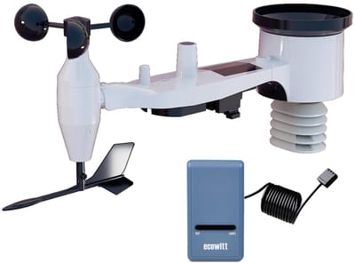 Weerstation Draasloos Binnen/Buiten - Draadloze Weerstation - Zonne-energie - 7-in-1 Buiten Sensor Array - Smartphone App - Voor Thuis en Tuin