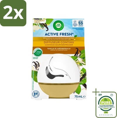 Air Wick Decosphere - Luchtverfrisser - Vanille & Kamperfoelie - 75ml - Voordeelverpakking - 2 stuks - Luchtverfrisser - Vanille geur