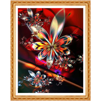 Diamant schilderij kruissteek bloem 5D diy diamant borduurwerk strass handwerk woondecoratie 20X30CM black