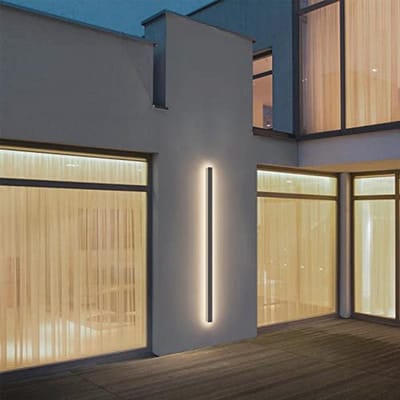 K-Bright Outdoor Wall Light, 45 W, Long Wall Lamp, Villa Waterproof, IP65 for Gardens, Patios, Bedrooms, Indoor Wall Light, Living Room (Dark Grey, 150 cm)