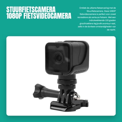 Dailygoods - Stuurfietscamera - 1080P Fietsvideocamera - Waterdicht en Antishake - Groothoekactiecamera - Geschikt voor Fietsen - Model: ukd2c...