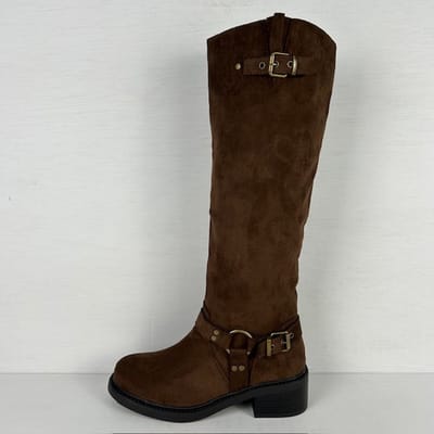 Stoere hoge laarzen met gespjes bruin Bruin / 39