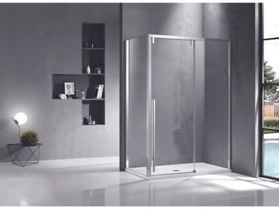 FugaFlow Efficiente Vetro Schuifdeur - 150x200cm - softclose - links/rechts - gepolijst zilver