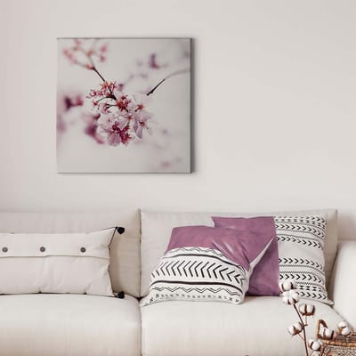 Canvas print DD123258 Cherry Blossom A.S. Création 0,5 x 0,5 m Roze Kantoor Hal/Gang Keuken Slaapkamer Woonkamer