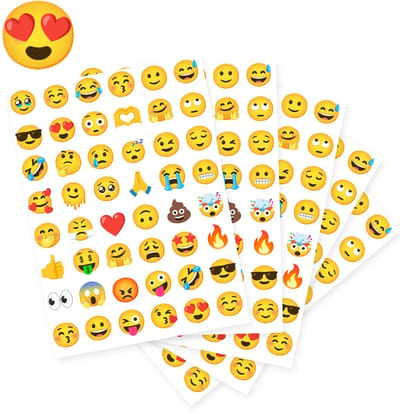 Emoji Stickers - 5 Stickervellen - 240 Beloningsstickers - Smiley en Emotie Stickers
