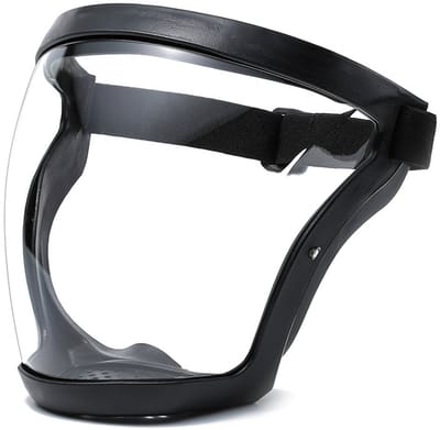 Beschermend gelaatsscherm - gezichtsmasker - Het voorkomen van stofdruppels - PC-materiaal - Zwart