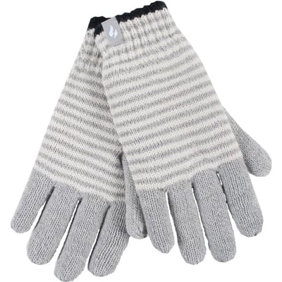 Dames Gestreepte Fleece Gevoerde Brei Warme Thermische Winterhandschoenen