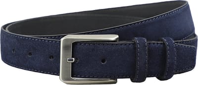 Houtkamp Suede Leren Pantalon Riem - Dames / Heren - Echt Leer - Blauw - Riemmaat 105