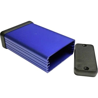 Hammond Electronics 1455C802BU Universele behuizing 80 x 54 x 23 Aluminium Geëxtrudeerd Blauw (geëloxeerd) 1 stuk(s)