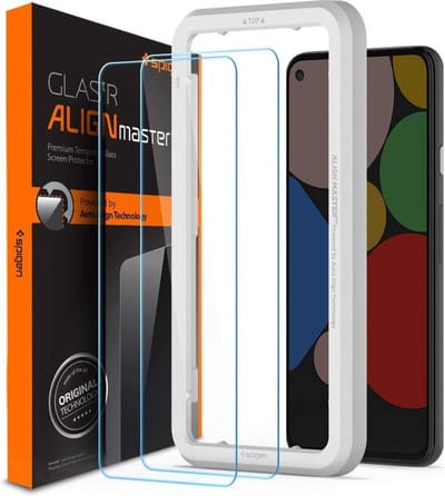 Spigen AlignMaster Google Pixel 5 Tempered Glass Screen Protector