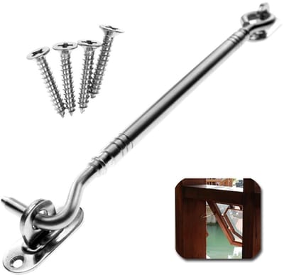 Allecto - Cabin Hook - Deurbeveiliging - Modern - Sleutelbeugel - Handig voor schuren en poorten - 8 inch