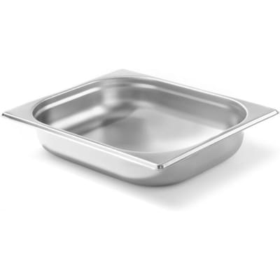 HENDI GN-container – 1/2 formaat – 4L – roestvrij staal – 325x265x65 mm – lichtgewicht en stapelbaar