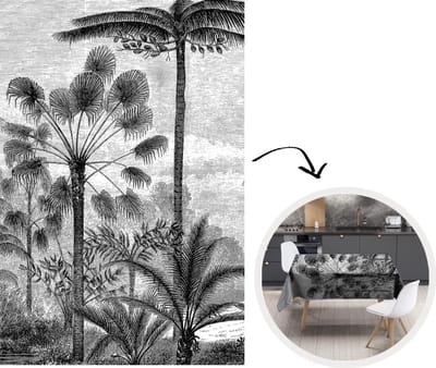 Tafelkleed - Tafellaken - 180x260 cm - Design - Bomen - Natuur - Planten - Botanisch - Binnen en Buiten