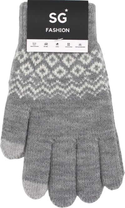 Stargoods Handschoenen - Handschoenen - Handschoenen Heren - Handschoenen dames - Handschoenen Winter - Touchscreen Handschoenen - Grijs/Wit