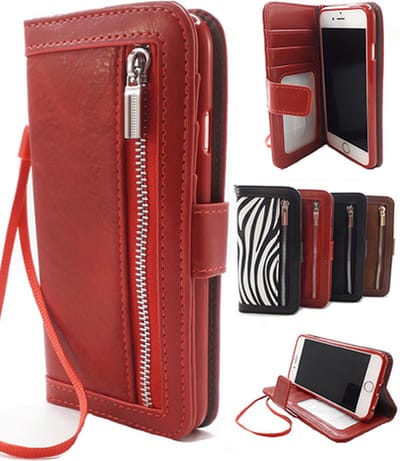 HEM hoesje geschikt voor Apple iPhone X/XS Rode Wallet / Book Case / Boekhoesje/ Telefoonhoesje / Hoesje met pasjesflip en rits voor kleingeld