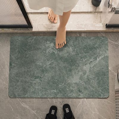 Eenvoudige Diatomeeënaarde Verdikte Kussen Absorberende Mat Badkamermat Sneldrogend High-end Badkamermat Antislip 40 * 60CM gray
