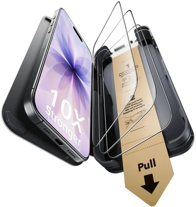 ESR Tempered Glass Geschikt voor iPhone 17 / 16 Pro - UltraFit Armorite Pro - Case Friendly Screen Protector - Militair Getest Glas - Geen luchtbellen & stof - 3-Pack