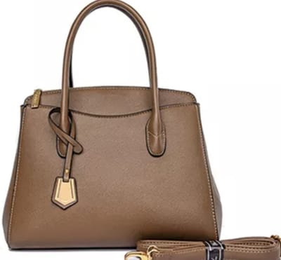 N3 Collecties Pu Lederen Simple Schoudertassen En Handtassen Voor Vrouwen-Bruin