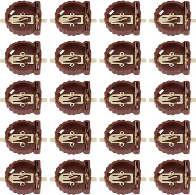 Batterij Houders - SMD Clips - Elektronica Projecten - 20 Stuks Set - 15x20mm - Bruin