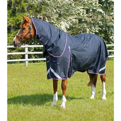 Waterdichte paardendeken met halsbedekking Premier Equine Buster 70 g