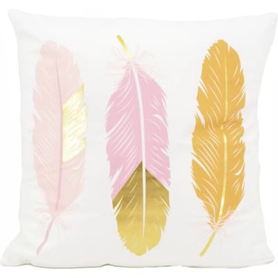 Gek op kussens! Sierkussen colorful feathers | 45 x 45 cm | katoen/polyester