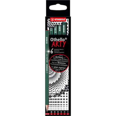 STABILO Othello Grafietpotloden - ARTY Set - Etui Met 6 Verschillende Hardheden