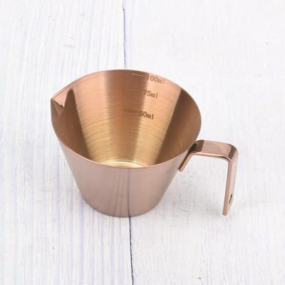 Koffie Extractie Kop 100ML Roestvrij Staal Maatbeker met Schaal Handvat Verdikte Ounce Koffiekop Thuis Café Accessoires 100ml