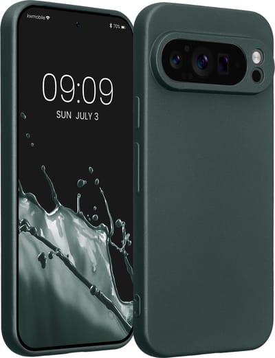 kwmobile metallic telefoonhoesje van TPU - geschikt voor Google Pixel 9 Pro - Flexible case voor smartphone - In metallic petrol