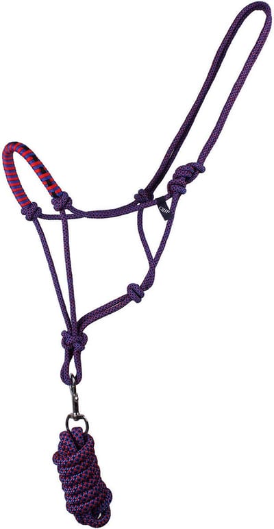 Qhp Touwhalsterset Color Donkerblauw - pony