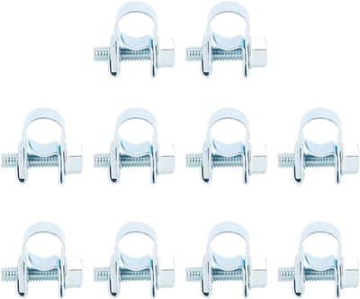 Dailygoods - 10 stuks Mini slangklemmen, verstelbare kleine slangklemmen, voor waterleidingen, luchtslangen, siliconen slangen (6-8 mm)