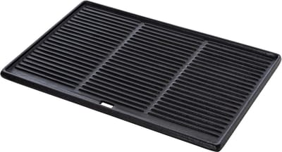Gietijzeren Grillplaat Antraciet - Omkeerbaar Glad & Geribbeld Oppervlak - Geschikt voor Gas, Houtskool en Elektrische BBQ